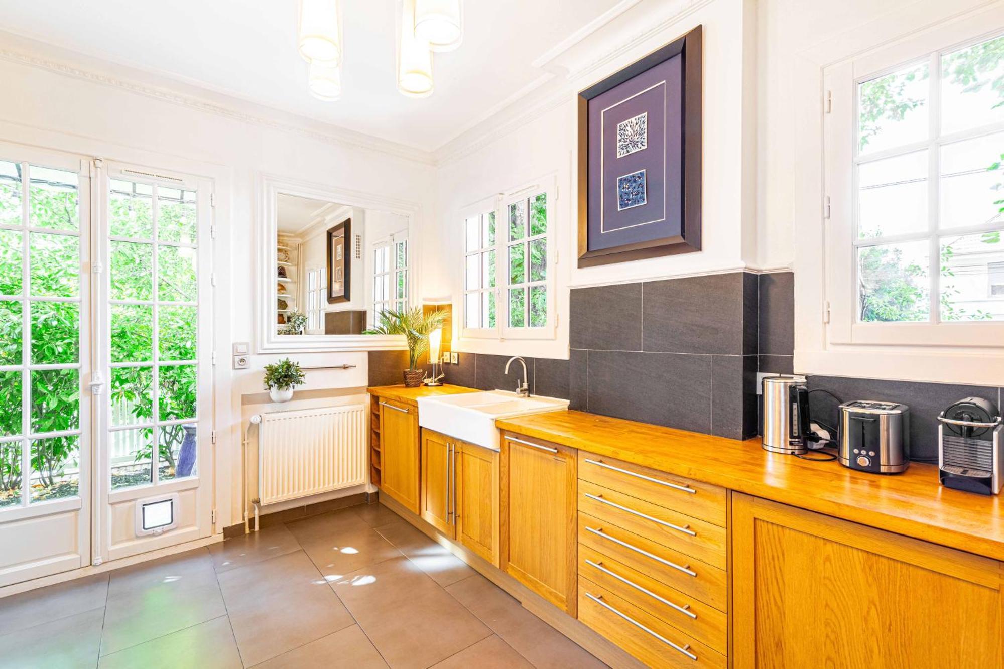 Grand & Classy Apartment With Private Garden, Villa Des Ammonites Meudon Bagian luar foto